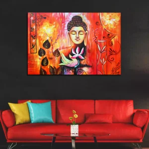 Spiritual Lord Buddha Meditating Canvas Wall Painting