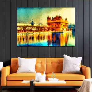 Golden Temple at Amritsar Canvas Wall Painting