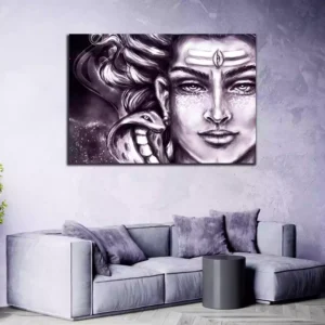 Spiritual Image of Lord Shiva Canvas Wall Painting