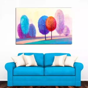 Colorful Trees Modern Art Canvas Wall Painting