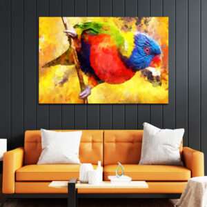 Rainbow Parrot Modern Art Canvas Wall Painting