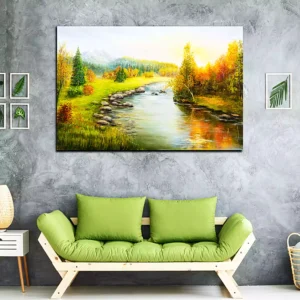 Beautiful Autumn Landscape Modern Art Canvas Wall Painting