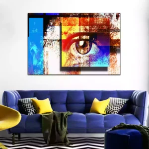 Surreal Digital Art Human's Eye Canvas Wall Painting