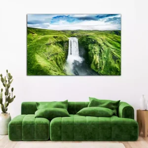 Beautiful Iceland Waterfall Skogafoss Canvas wall painting