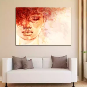 African American Woman Modern Art Canvas Wall Painting