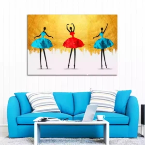 African Girl Ballerina Dancing Canvas Wall Painting