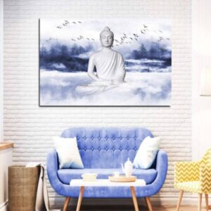 3D Meditation Buddha Canvas Wall Painting