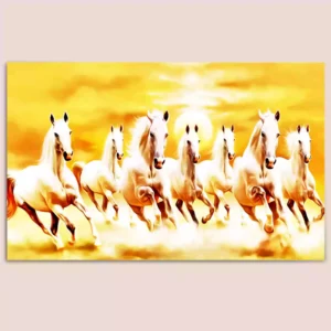 Beautiful Seven Horses Running Canvas Wall Painting