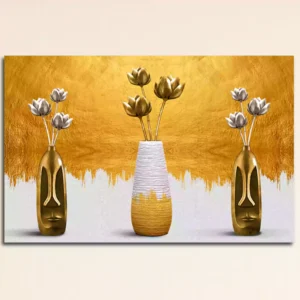 Abstract Figurative Vase of Flower Canvas Wall Painting