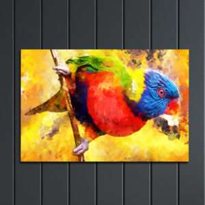 Rainbow Parrot Modern Art Canvas Wall Painting