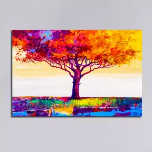 Colorful Abstract Tree Canvas Wall Painting