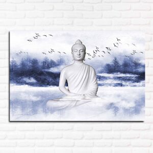 3D Meditation Buddha Canvas Wall Painting