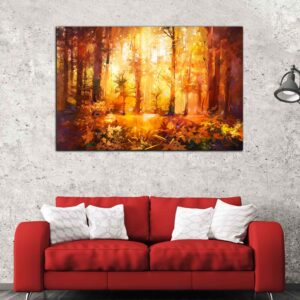 Abstract Image of Fall Season Canvas Wall Painting
