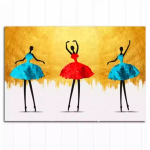 African Girl Ballerina Dancing Canvas Wall Painting