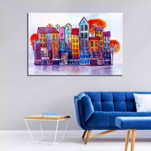 Beautiful City Buildings of Canvas Wall Painting