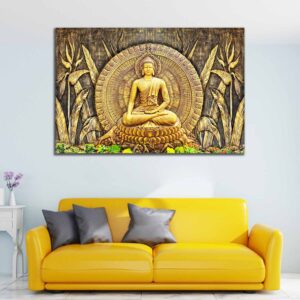 3D Art Beautiful Buddha Canvas Wall Painting