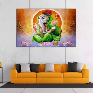 Beautiful Lord Ganesha Premium Canvas Wall Painting