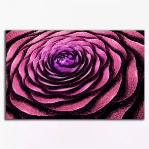 Abstract Rose Flower With Textured Petals Canvas Wall Painting
